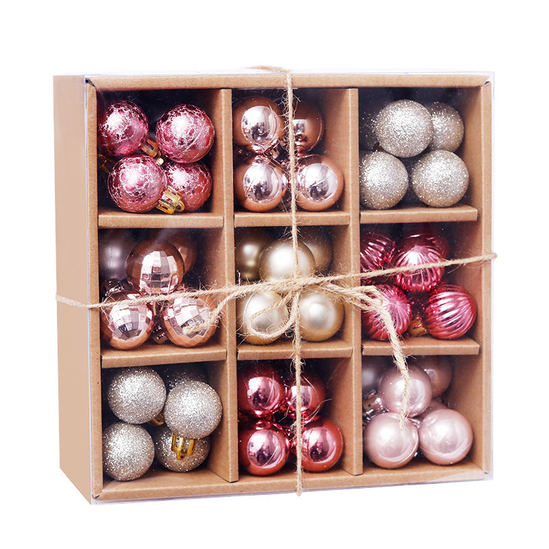 Flag Village Christmas Decorations 3cm 99pcs Ball Gift Box Set