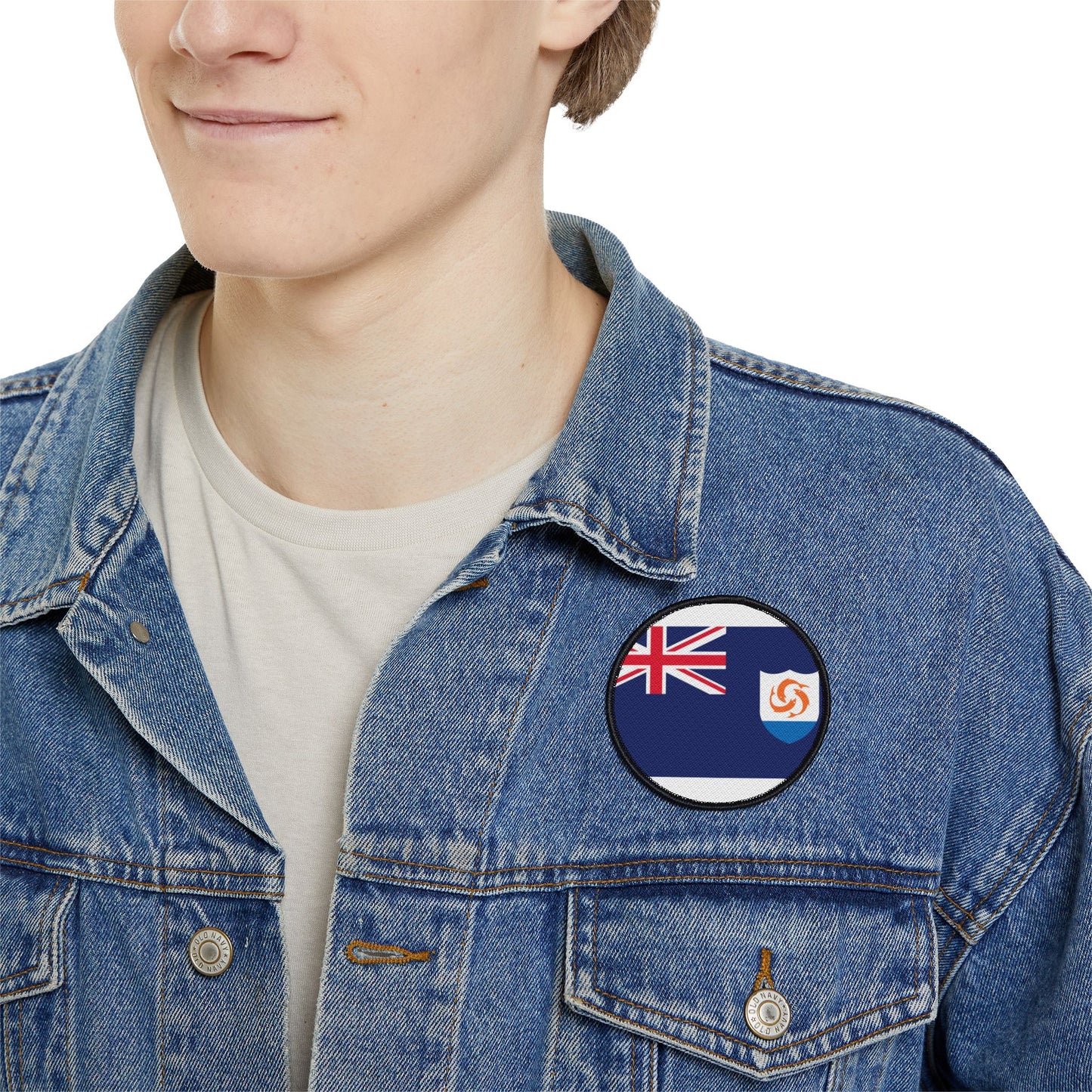 Flag Village Anguilla Flag Embroidery Iron-On Patches