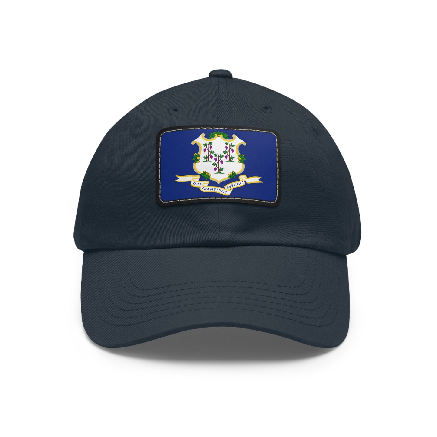 Flag Village USA Connecticut State Flag Hat Cap with Leather Patch