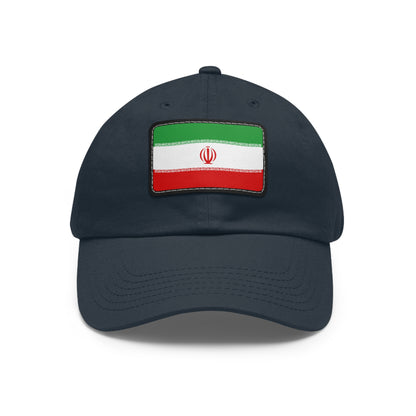 Flag Village Iran Flag Hat Cap with Leather Patch