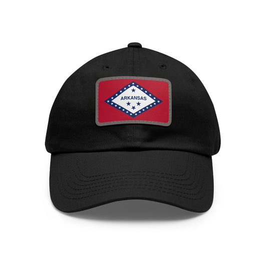 Flag Village USA American Arkansas State Flag Hat Cap with Leather Patch