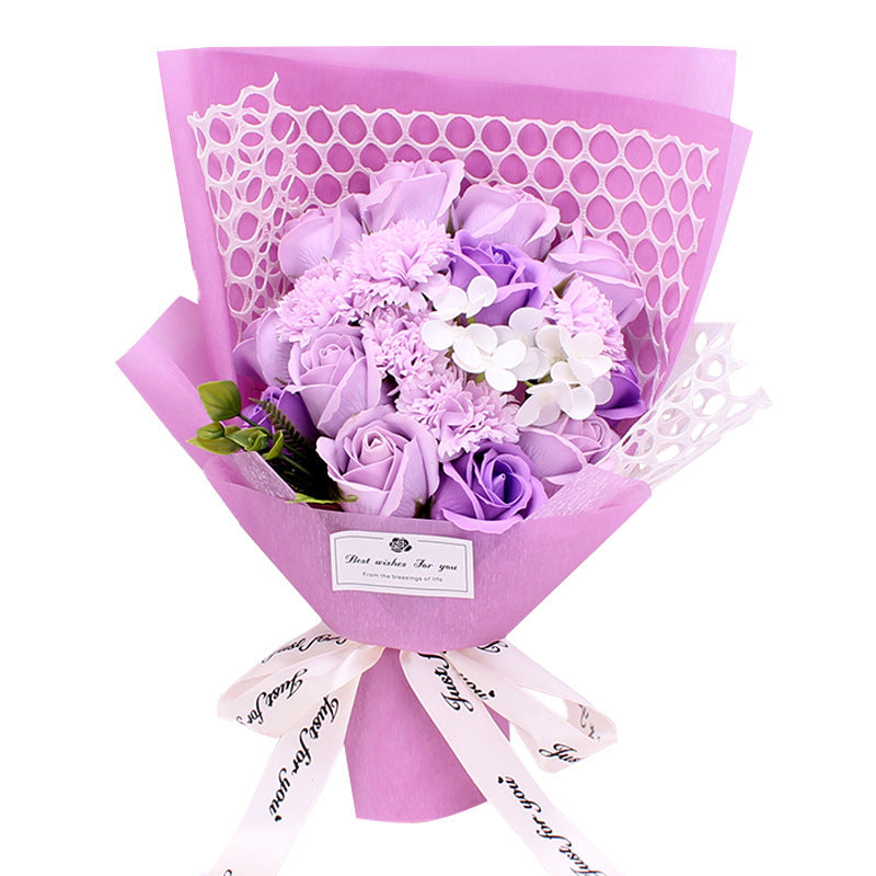 Flag Village Valentine's Day Gift 19 Rose Soap Bouquet Gift Box