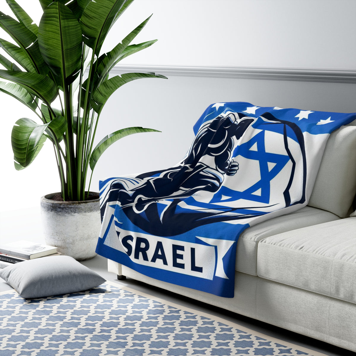 Flag Village Israel Sporting Flag Sherpa Fleece Blanket ISR0004
