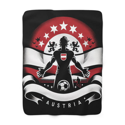 Flag Village Austria Sporting Flag Sherpa Fleece Blanket AUT0009