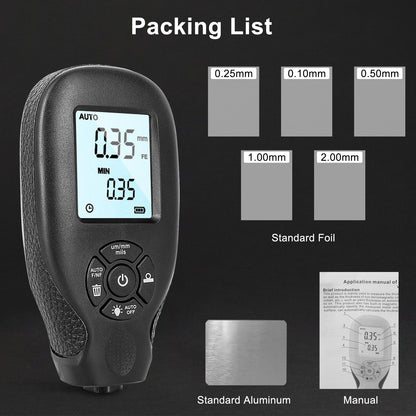 Flag Village Auto Tools Paint Film Meter Paint Powder Layer Thickness Measurement