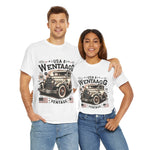 Flag Village USA Vintage Car Flag T-SHIRT Heavy Cotton Tee USA0017