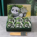 Flag Village Panda Bowl Set Household Combination Tableware Gift Box
