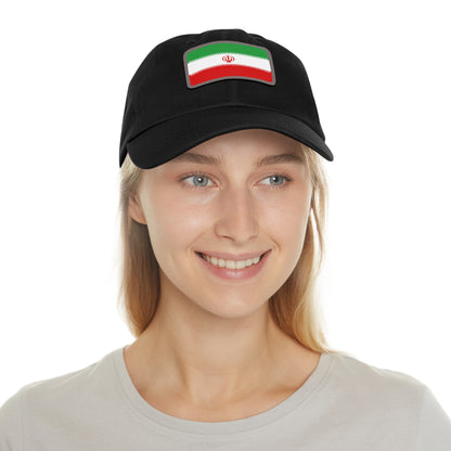 Flag Village Iran Flag Hat Cap with Leather Patch