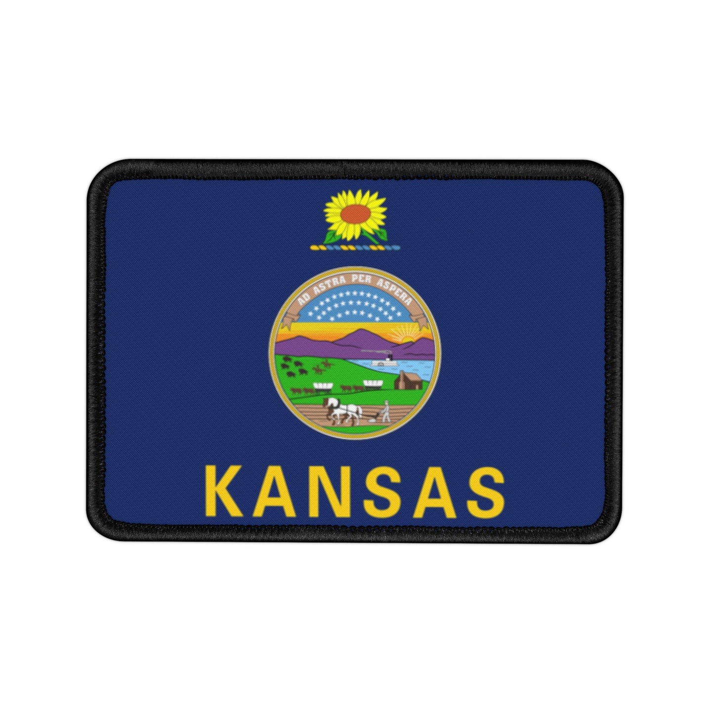 Flag Village Kansas State Flag Embroidery Iron-On Patches