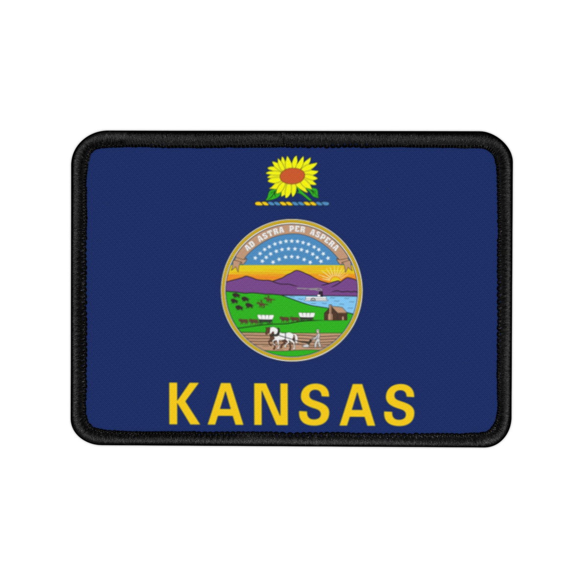 Flag Village Kansas State Flag Embroidery Iron-On Patches
