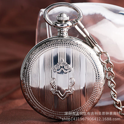 Flag Village Shield Automatic Mechanical Pocket Watch Gifts For Men And Women