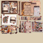 Flag Village Retro Gift Box 155-piece Set Ins Gift Box Notebook Tape Sticker Set