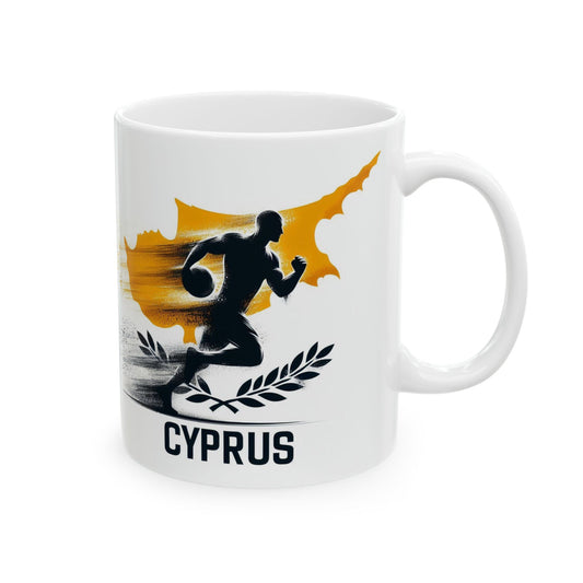 Flag Village Cyprus Sporting Flag Ceramic Coffee Mug 11oz FV-MG0190