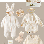 Flag Village Newborn Gift Box Spring And Summer Suit Girl Baby Full Moon Gift