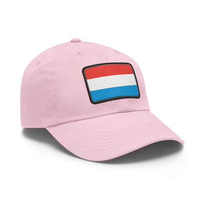 Flag Village Luxembourg Flag Hat Cap with Leather Patch