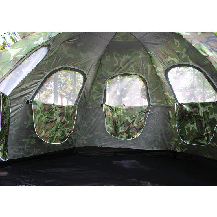 Flag Village Automatic tent outdoor, 6-8 people, many people, single layer, multi people tent camping, camping trip, factory direct sales