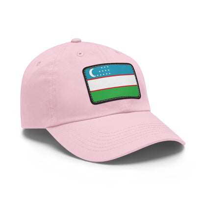 Flag Village Uzbekistan Flag Hat Cap with Leather Patch
