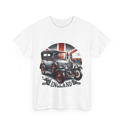 Flag Village UK Vintage Car Flag T-SHIRT Heavy Cotton Tee UK0014