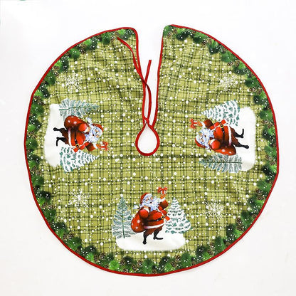 Flag Village Christmas tree skirt Christmas tree decorations Christmas gifts Christmas scene matching