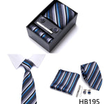 Flag Village Men's Business Formal Tie Six-piece Set Gift Box