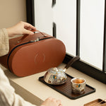 Flag Village Silver Gilded Tea Set Package Gift Box