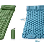 Flag Village Outdoor Camping Travel Portable Inflatable Cushion Built-in Foot Inflatable