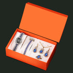 Flag Village Quartz Watch Earrings Gift Box Set