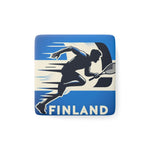 Flag Village Finland Flag Sporting Porcelain Magnet, Square FIN0005