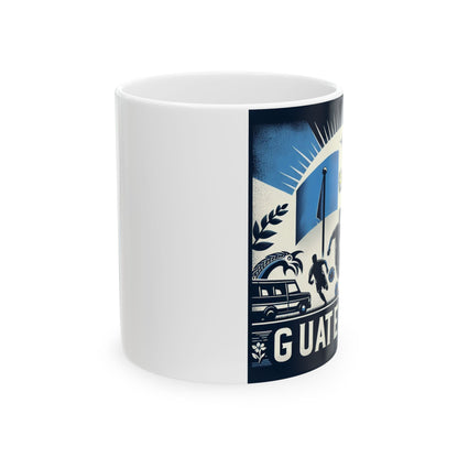 Flag Village Guatemala Sporting Flag Ceramic Coffee Mug 11oz FV-MG0005