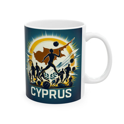 Flag Village Cyprus Sporting Flag Ceramic Coffee Mug 11oz CYP0004