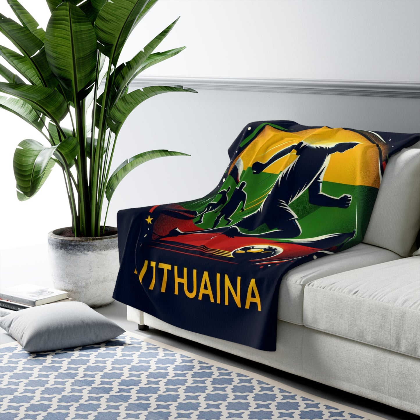 Flag Village Lithuania Sporting Flag Sherpa Fleece Blanket LTU0003