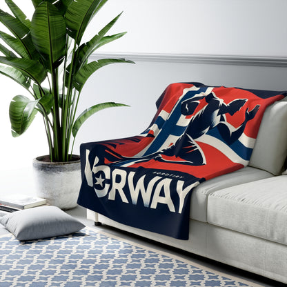 Flag Village Norway Sporting Flag Sherpa Fleece Blanket NOR0004