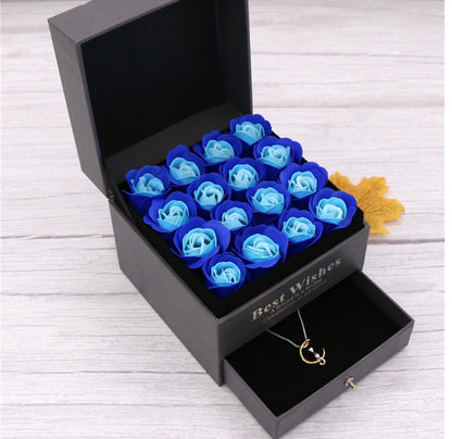 Flag Village Soap flower Valentine's Day gift double drawer box rose flower creative gift Christmas