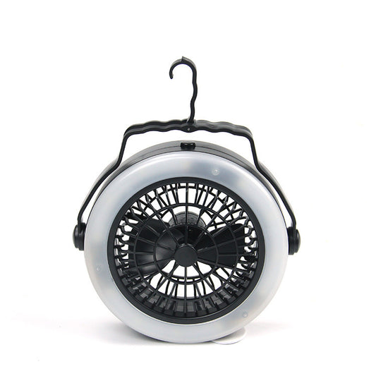 Flag Village Multi-function Waterproof Fan Rechargeable Portable Camping Tent Light Outdoor Lamp Fishing Cooling Fan Lamp Camping Light