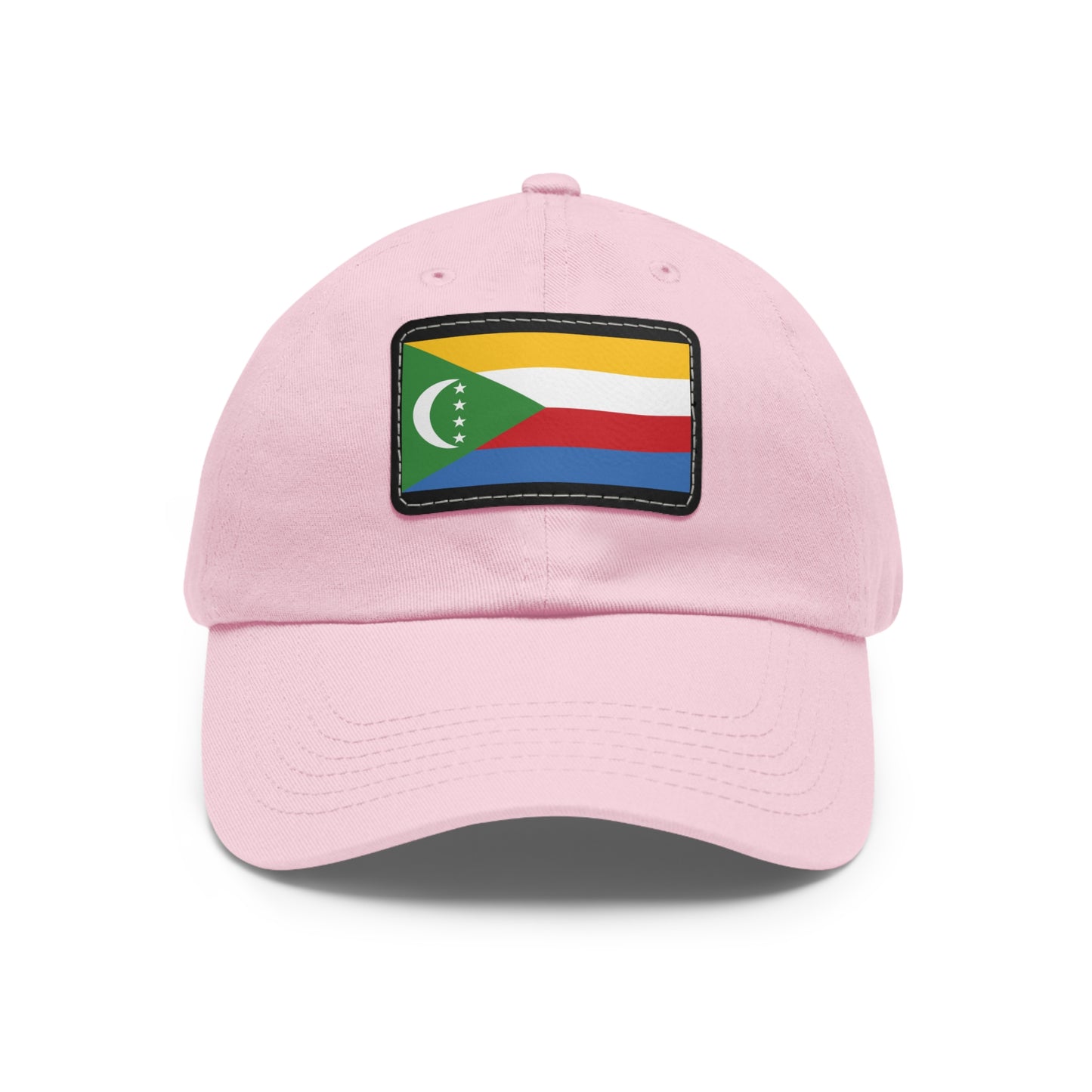 Flag Village Comoros Flag Hat Cap with Leather Patch