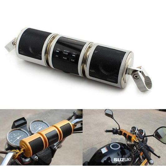 Flag Village Auto Tools Motorcycle Bluetooth Music Player MP3 Motorcycle Stereo Speaker FM Radio Adjustable LED Screen
