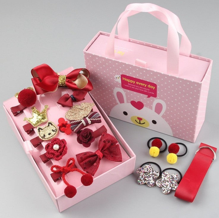 Flag Village Children's Clip Hair Accessories Set Gift Box