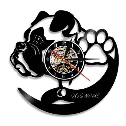 Flag Village Wall Clock Dog Breed Gifts
