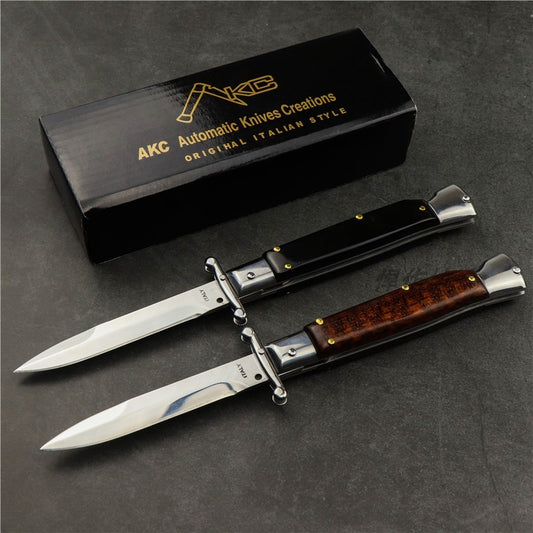 Flag Village Camping Outdoor Damascus Folding Knife