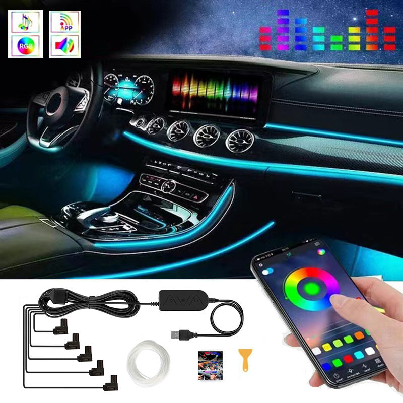 Flag Village Auto Tools Car USB Atmosphere Light Modification Center Control Instrument Panel