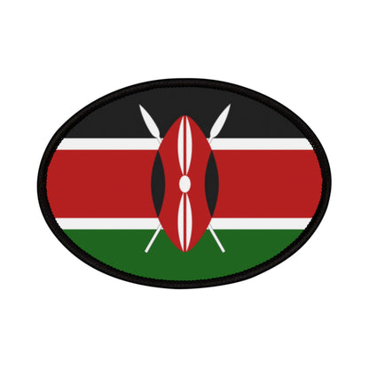Flag Village Kenya Flag Embroidery Iron-On Patches