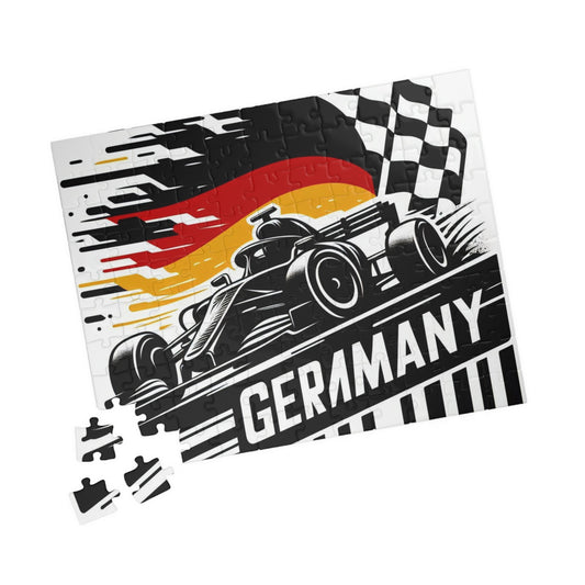 Flag Village Germany Racing Car Sporting Flag Puzzle (110, 252, 520, 1014-piece) DEU0013