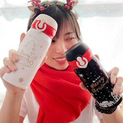 Flag Village Christmas Female Thermos Cup Gift Box Set Birthday