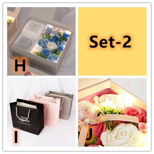 Flag Village Creative Valentine's Day Gift Soap Rose Flower Gift Box