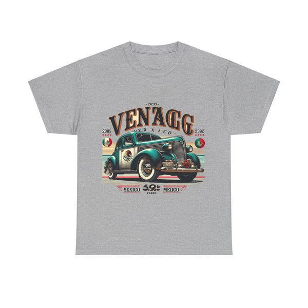 Flag Village Mexico Vintage Car Flag T-SHIRT Heavy Cotton Tee MEX0004