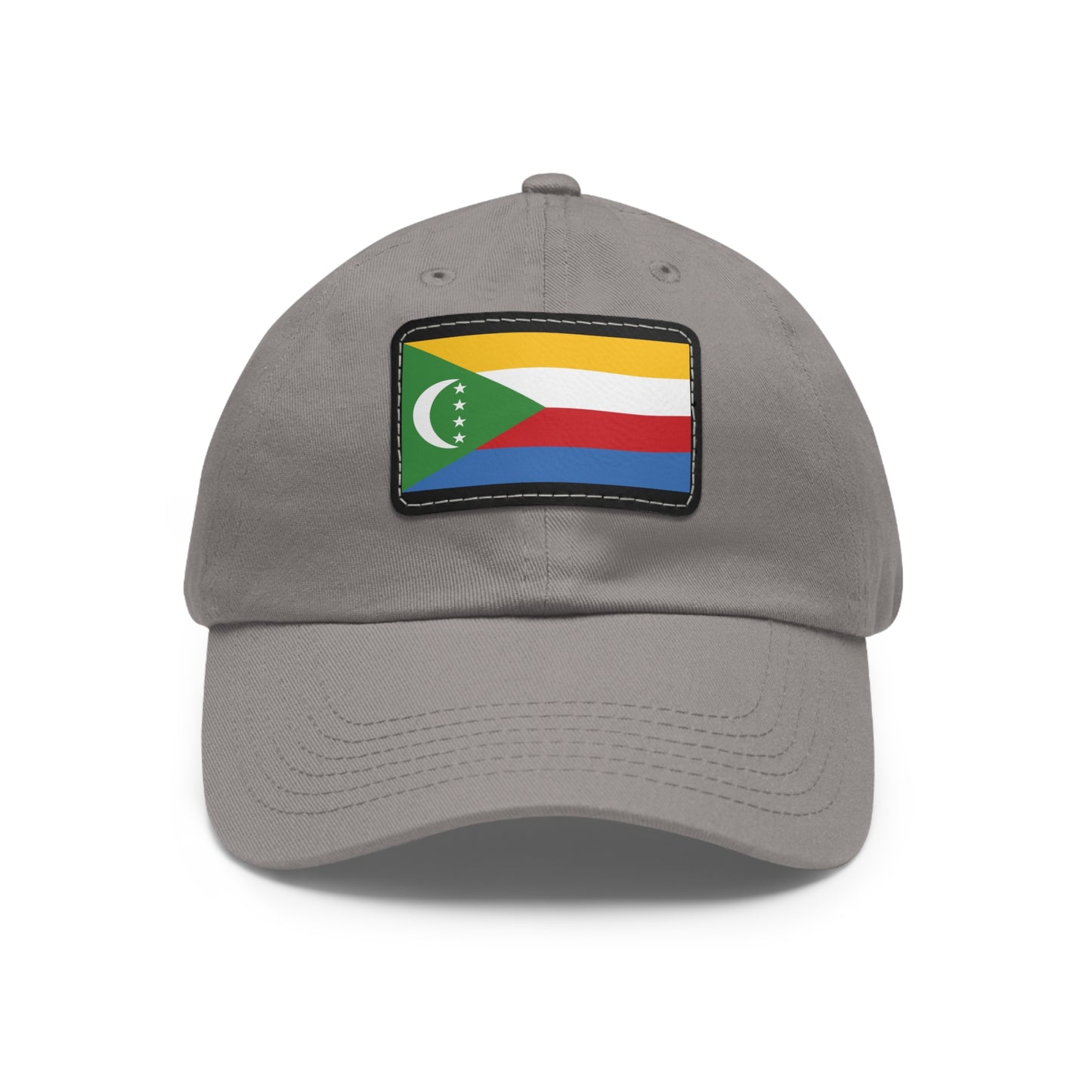 Flag Village Comoros Flag Hat Cap with Leather Patch