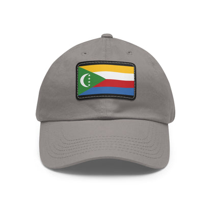 Flag Village Comoros Flag Hat Cap with Leather Patch