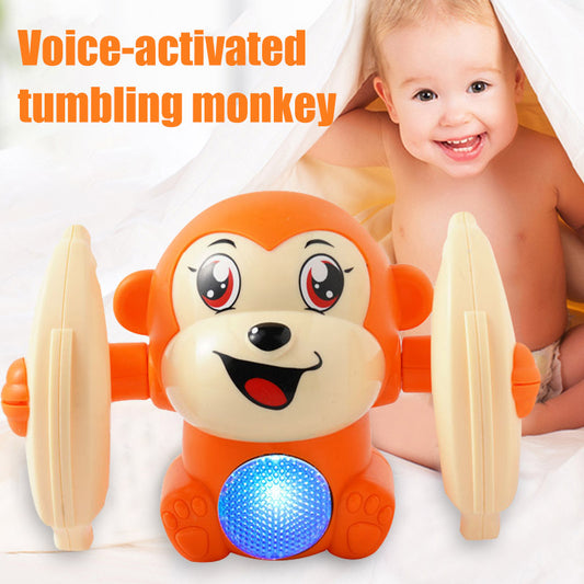 Flag Village Baby Toys Electric Tumbling Monkey Light Music Puzzle Sound Tipping Monkey Kids Toys Early Educational Toys For Children Gifts