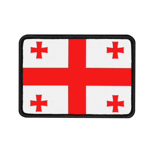 Flag Village Georgia Flag Embroidery Iron-On Patches