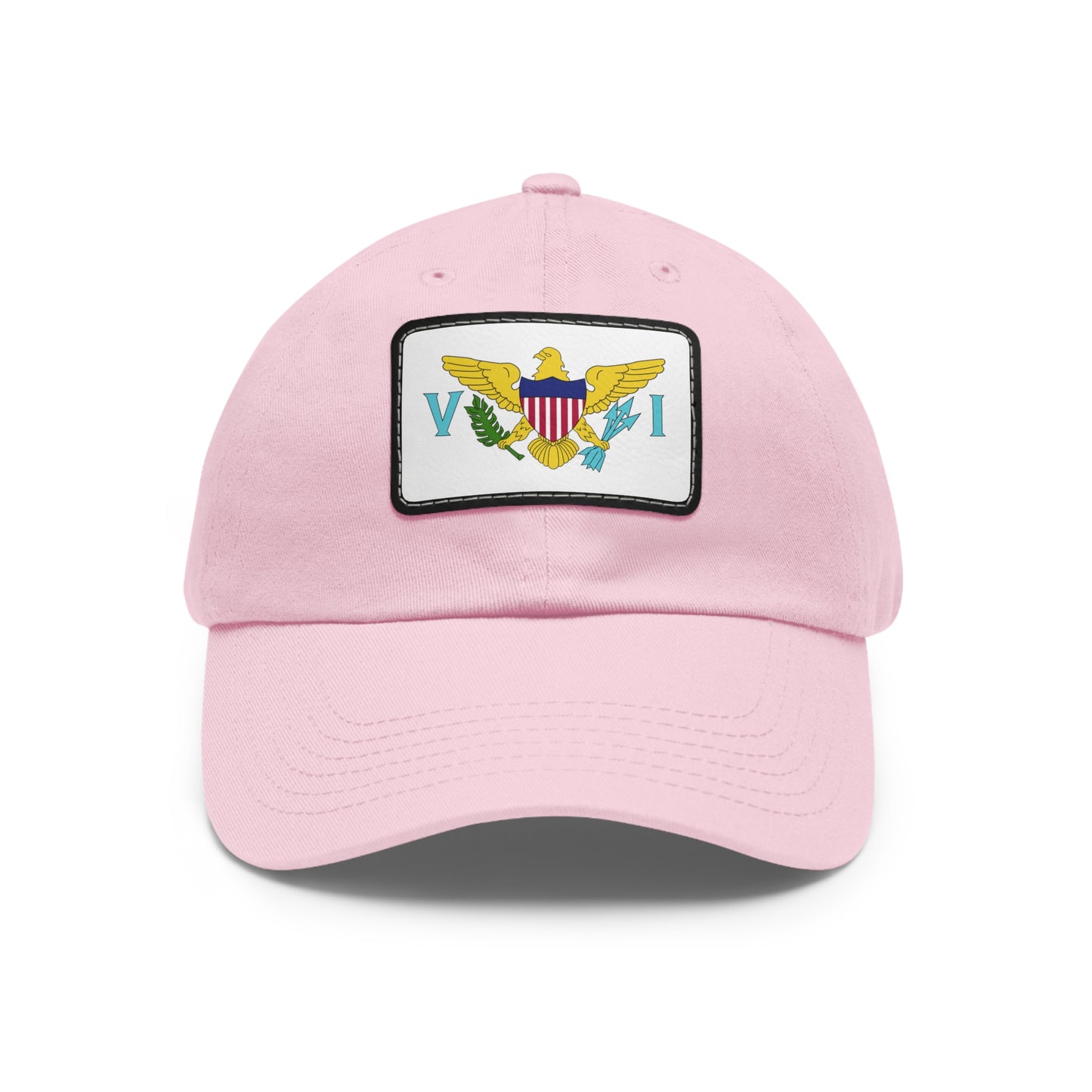 Flag Village Virgin Islands(U.S. Virgin Islands) Flag Hat Cap with Leather Patch